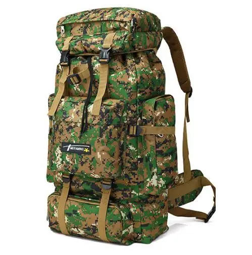Jungle digital 70L рюкзак большой емкости Многофункциональный водонепроницаемый армейский военный рюкзак для походов дорожные рюкзаки Mochila Militar - Цвет: Jungle digital