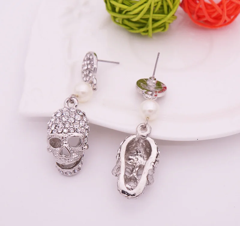 2017 Новый Хэллоуин стимпанк черные длинные готические Висячие сережки гвоздики