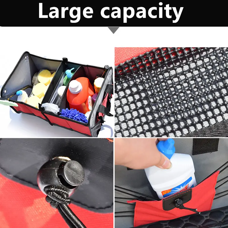Ящик для хранения большой емкости внедорожника автомобиля портативный складной