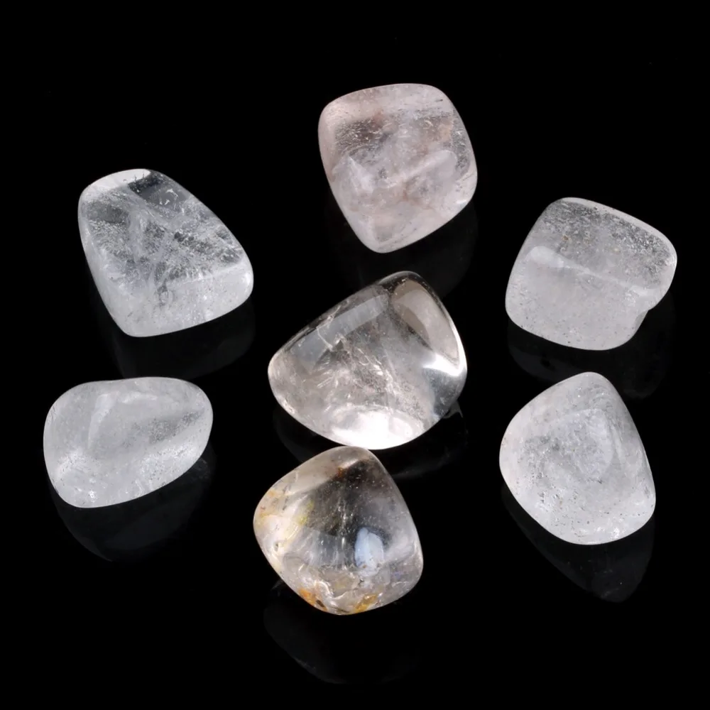 7 Chakra Stones Set Clear Quartz Crystal Semiprecious Stone Natural Reiki Healing Crystals TS0020 | Дом и сад