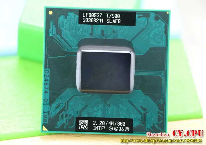 intel cpu ноутбук Core 2 Duo T7500 cpu 4M Socket 479 cache/2,2 GHz/800/двухъядерный процессор для ноутбука