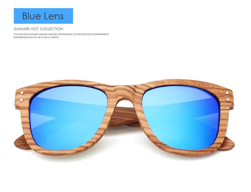 Vintage Women Round Wooden Sunglasses Polarized Mens Sun Glasses Brand Designer Zebra Wood