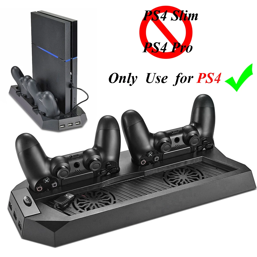 PS4 вертикальный охлаждающая подставка кулер вентилятор охлаждения двойной