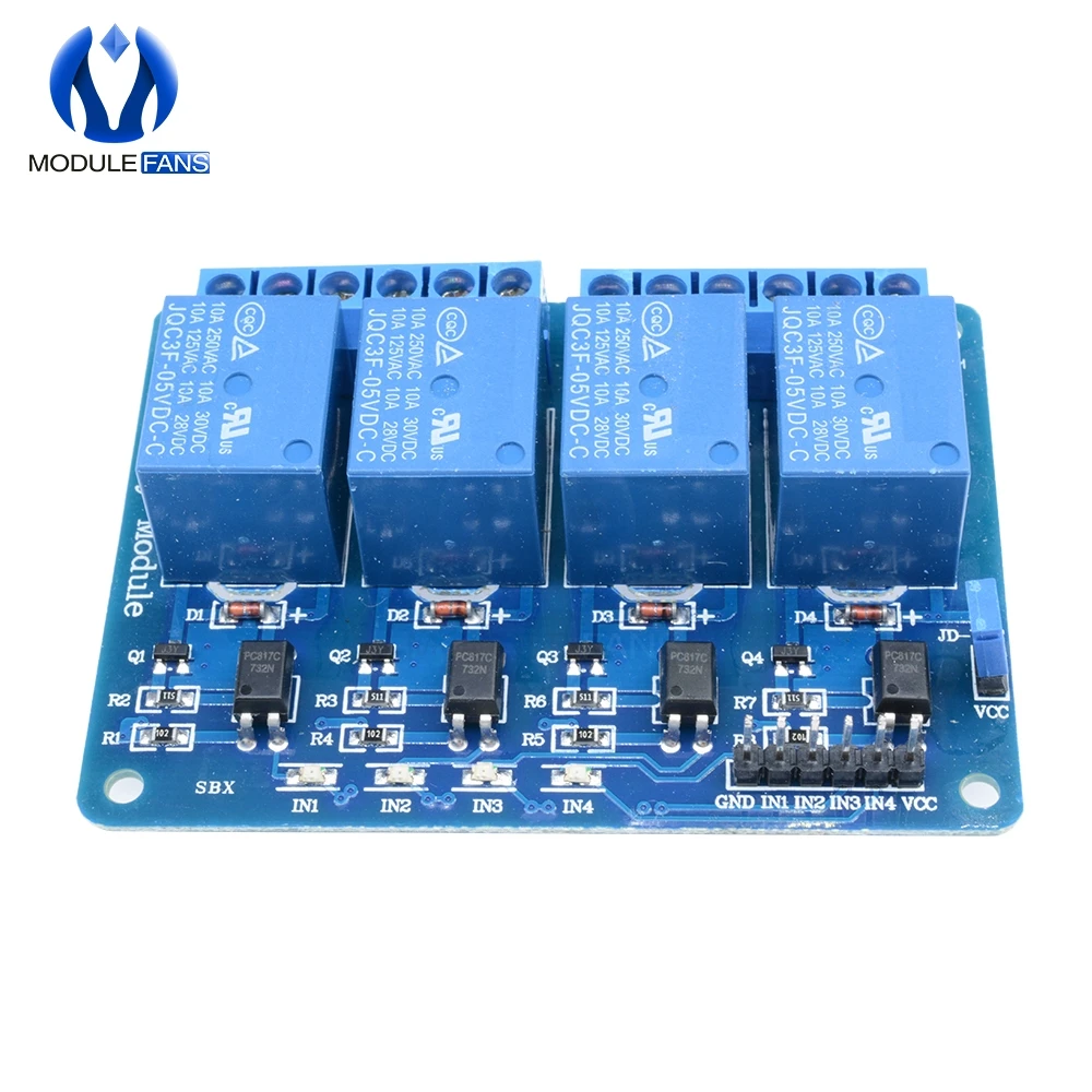 5V 4-канальный Релейный модуль 4-щит управления каналами реле для Arduino с оптопарой реле Выход 4 способ релейный модуль 4CH