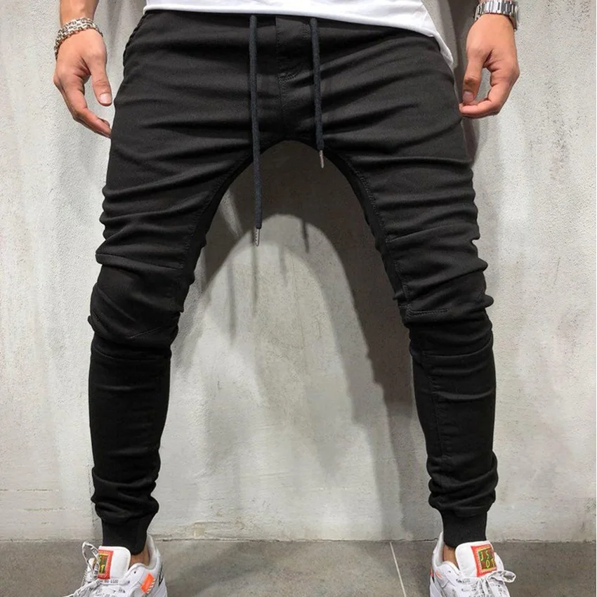 Мужские джинсы шаровары HCXY облегающие повседневные джинсовые брюки с эластичным