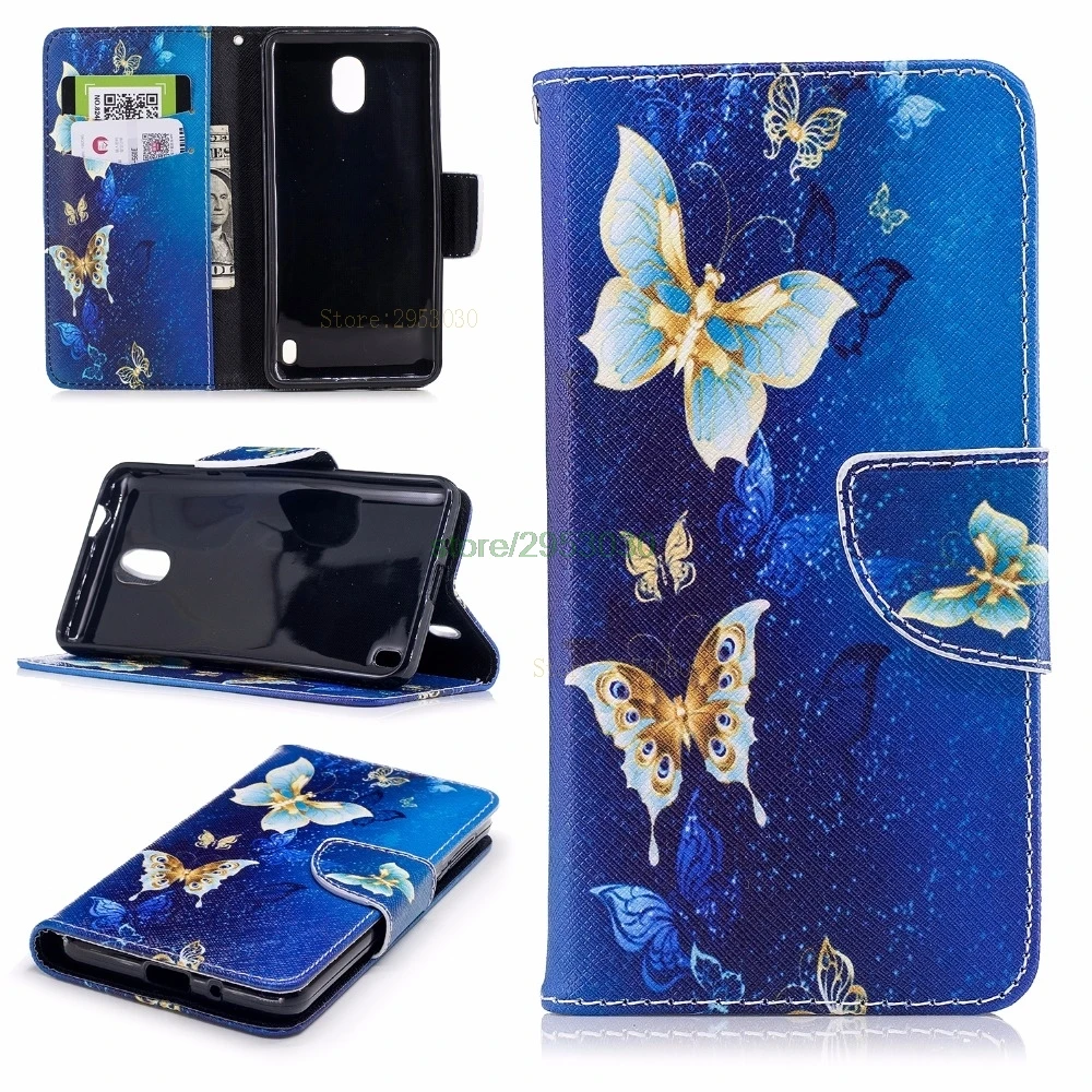 Чехол-бабочка для Nokia 2 Dual TA-1035 TA-1007 TA-1029 чехол с откидной крышкой и бумажником