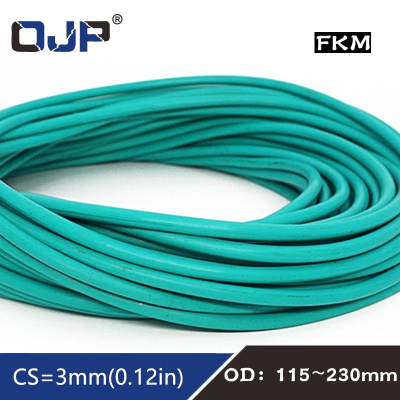 1 шт. фторрезиновое кольцо зеленое уплотнительное FKM OD115/120/125/130/140/145*3 мм|Прокладки|