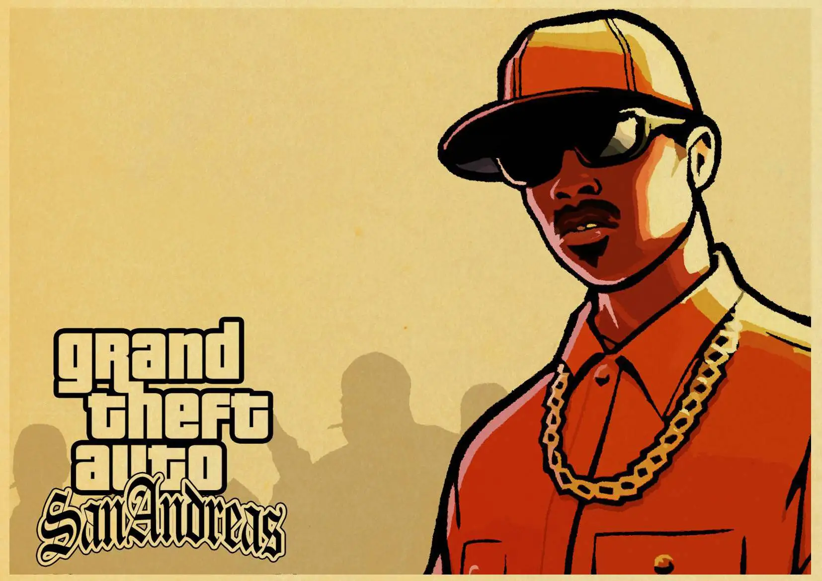 Grand Theft Auto V Game Art Ретро плакат напечатанный GTA 5 настенные картины для гостиной винтажная декоративная настенная живопись/картина - Цвет: E102