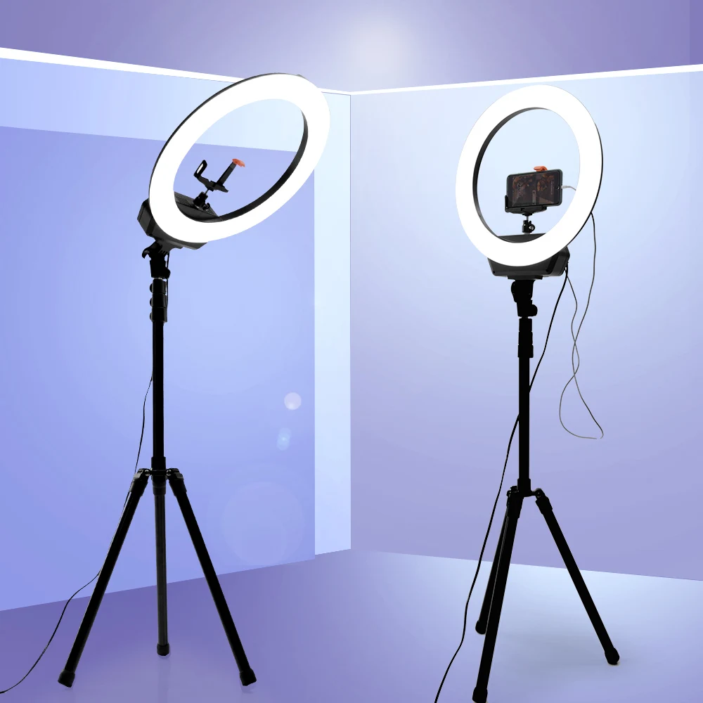 16 &quotсветодиодный кольцевой светильник с регулируемой яркостью для селфи YouTube