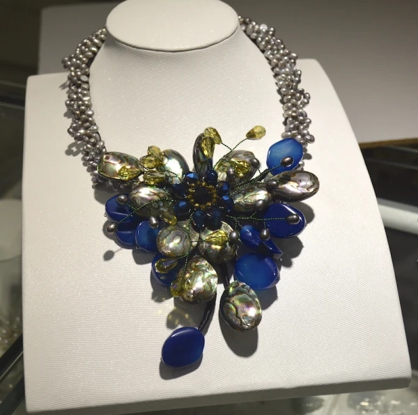 Новинка 2017 акция ювелирное изделие Королевского синего цвета в виде цветка из