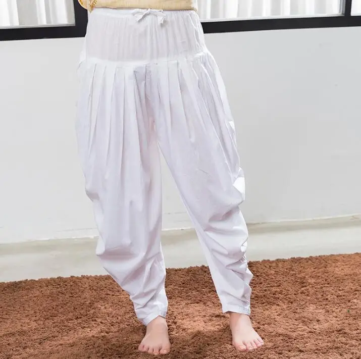 Индийский традиционный Женский костюм для йоги Kurtas брюки хлопковый топ ручной