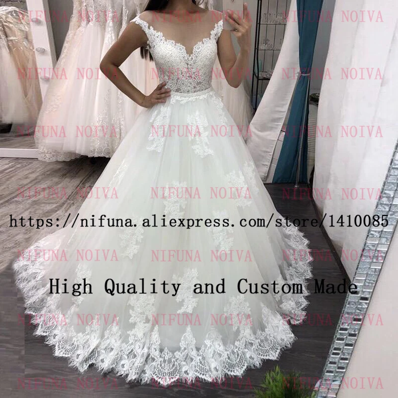 Vestido De Noiva 2019 Vintage Wedding Dress Lace up Cap Sleeves Backless Bridal Gown Casamento Robe Mariee Gowns | Свадьбы и