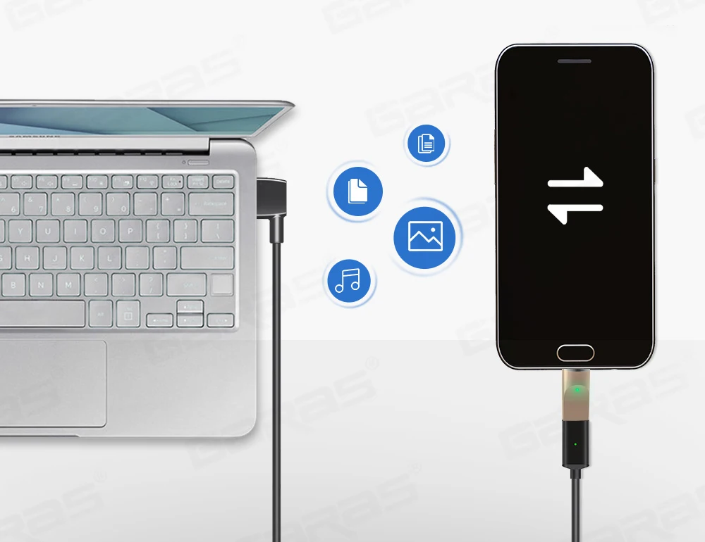 GARAS Магнитная Micro USB адаптер для iphone/Micro/usb type c Зарядное устройство и Магнит данных адаптер для samsung /Xiaomi/huawei/LG