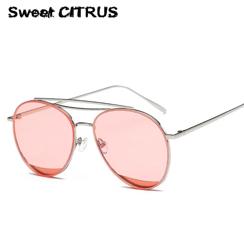 Сладкий цитрусовый 2017 новые популярные солнцезащитные очки женские Брендовая