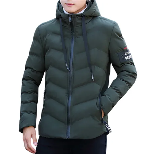 Army Green Новая зимняя мужская куртка размера плюс M-8XL, плотные теплые парки, однотонное Мужское пальто с капюшоном и куртка, верхняя одежда, Jaqueta Masculina - Цвет: Army Green