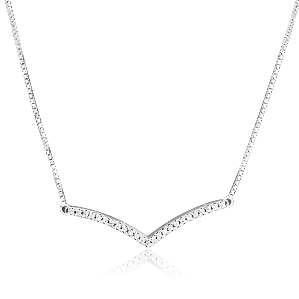 CKK Shimmering Wish Necklace Choker Women Kolye Collares Colar mujer 925 sterling silver Chain men Silver Jewelry Pendants | Украшения и