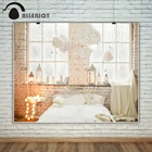 Фон для фотосъемки Allenjoy с изображением кирпичной стены внутри помещения облака медведя кукол свадебный фон для фотостудии новый дизайн для фотосъемки