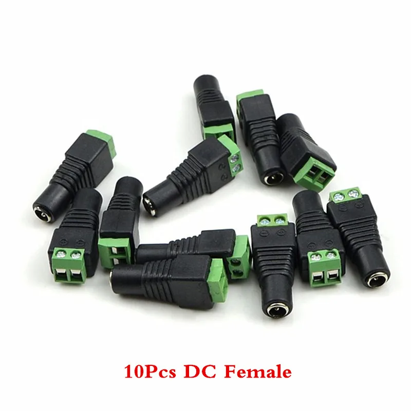 Светодиодный адаптер с разъемом для камеры видеонаблюдения 5 мм х 2 1 12 в пост. Тока