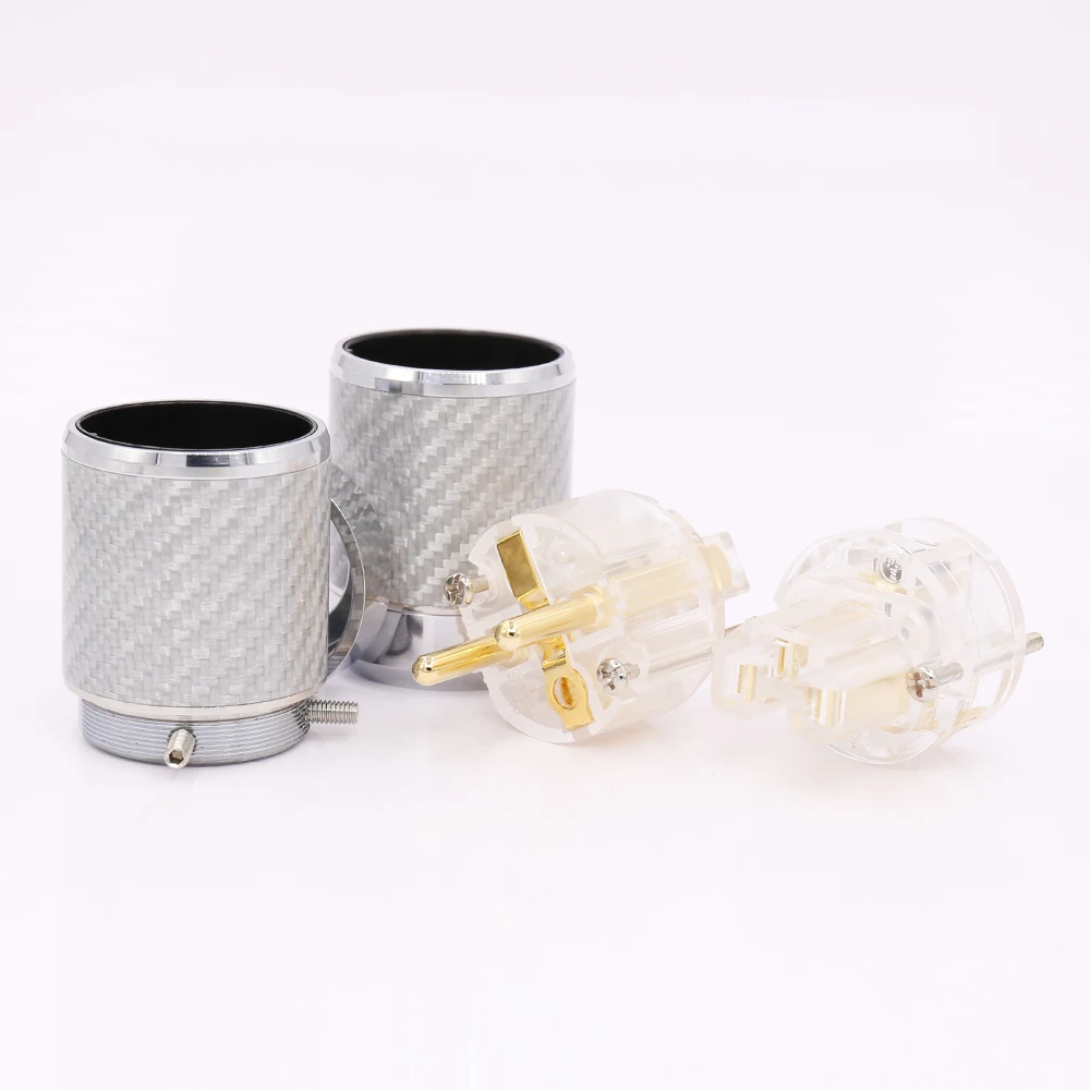 Hi-End Carbon Fiber Gold Plated European standard AC Power Plug IEC Female | Электроника