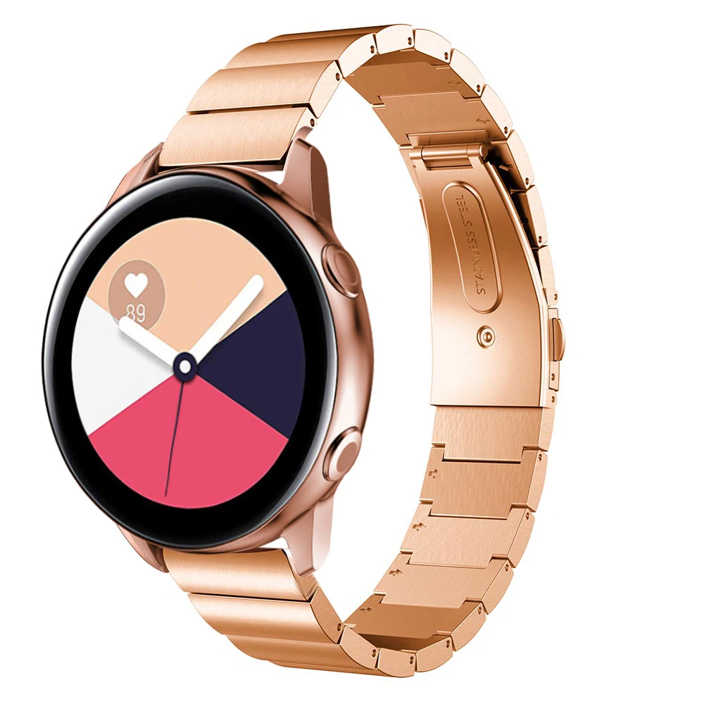 Для Samsung Galaxy Watch 42 мм активный 40 браслет роскошный нержавеющая сталь умный ремешок
