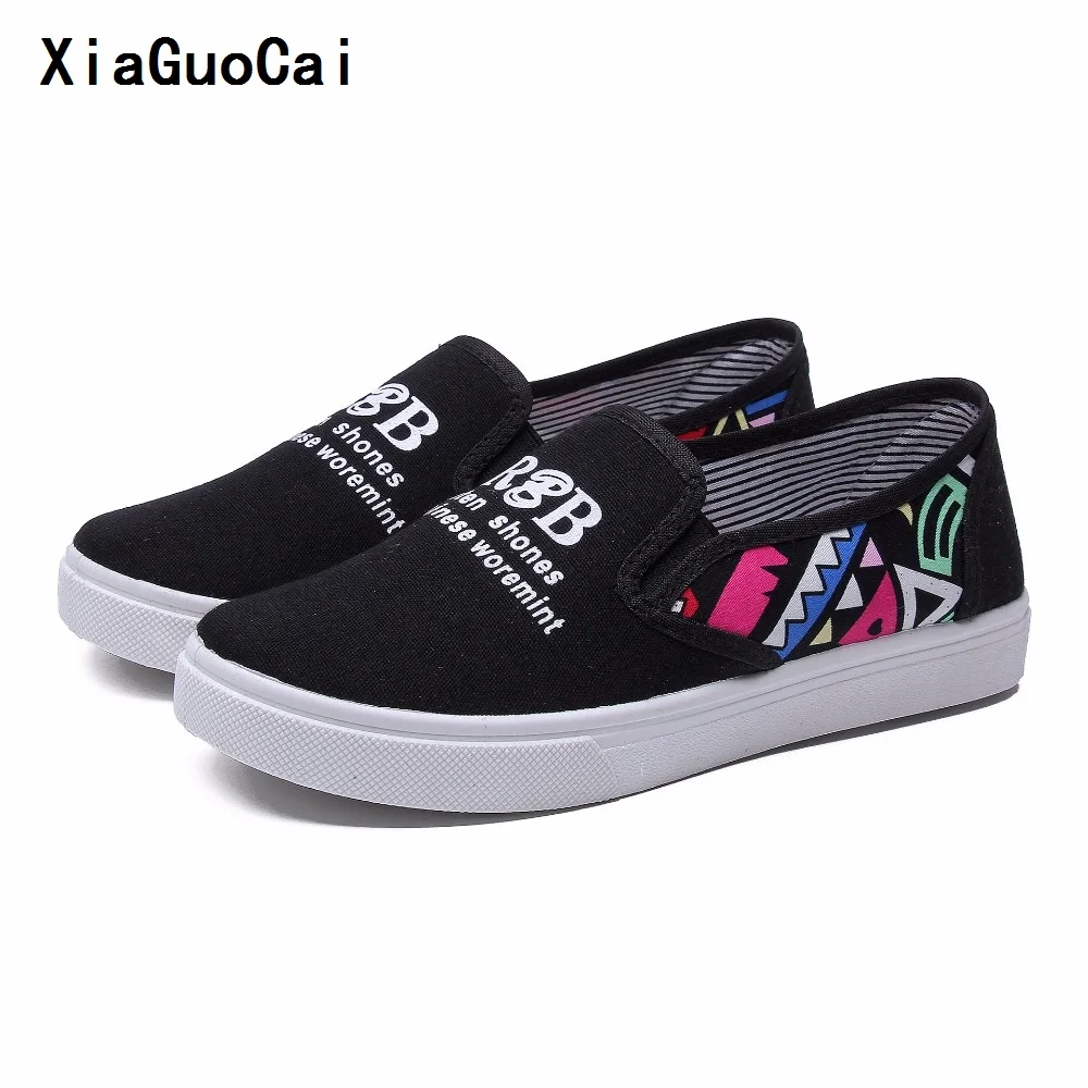 Женская Повседневная парусиновая обувь модная вулканизирующая Летняя на мягкой