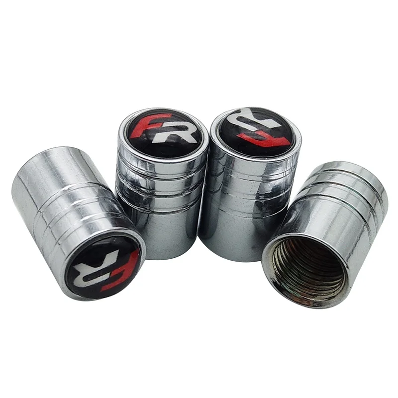 8pcs Car-Styling Wheel Tire Valves Tyre Air Caps Case Car sticker For Seat Leon FR Ibiza Altea Exeo Formula Racing Accessories