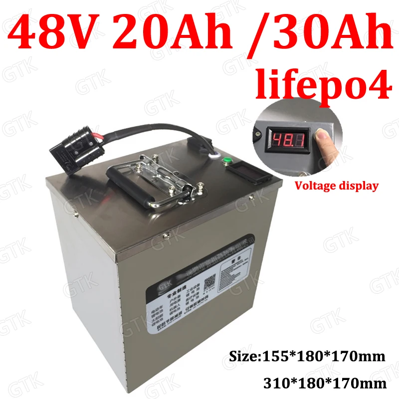 48V 30Ah Lifepo4 48v 20AH батарея жизнь длительного цикла BMS для 2000 Вт Электрический скутер велосипед Два трицикл трехколесный грузовой погрузчик+ зарядное устройство