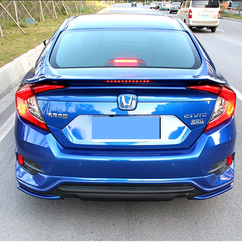 Неокрашенное крыло заднего багажника из АБС пластика подходит для Honda Civic 2016