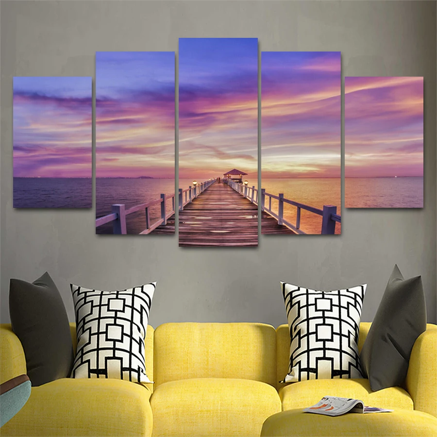 Op de muur HD print olieverf Film modulaire foto Scenery poster kind room decor woondecoratie 5 stks canvas art HG 2157 | Дом и сад