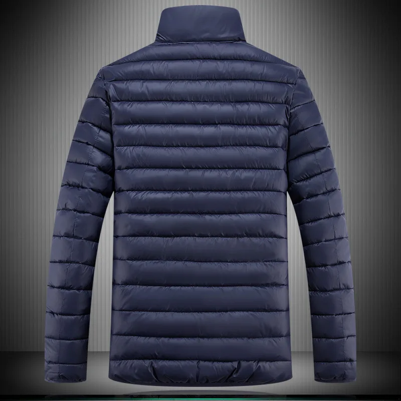 Плюс размер 4XL 5XL 6XL 7XL 8XL 9XL мужская легкая пуховая куртка со стоячим воротником