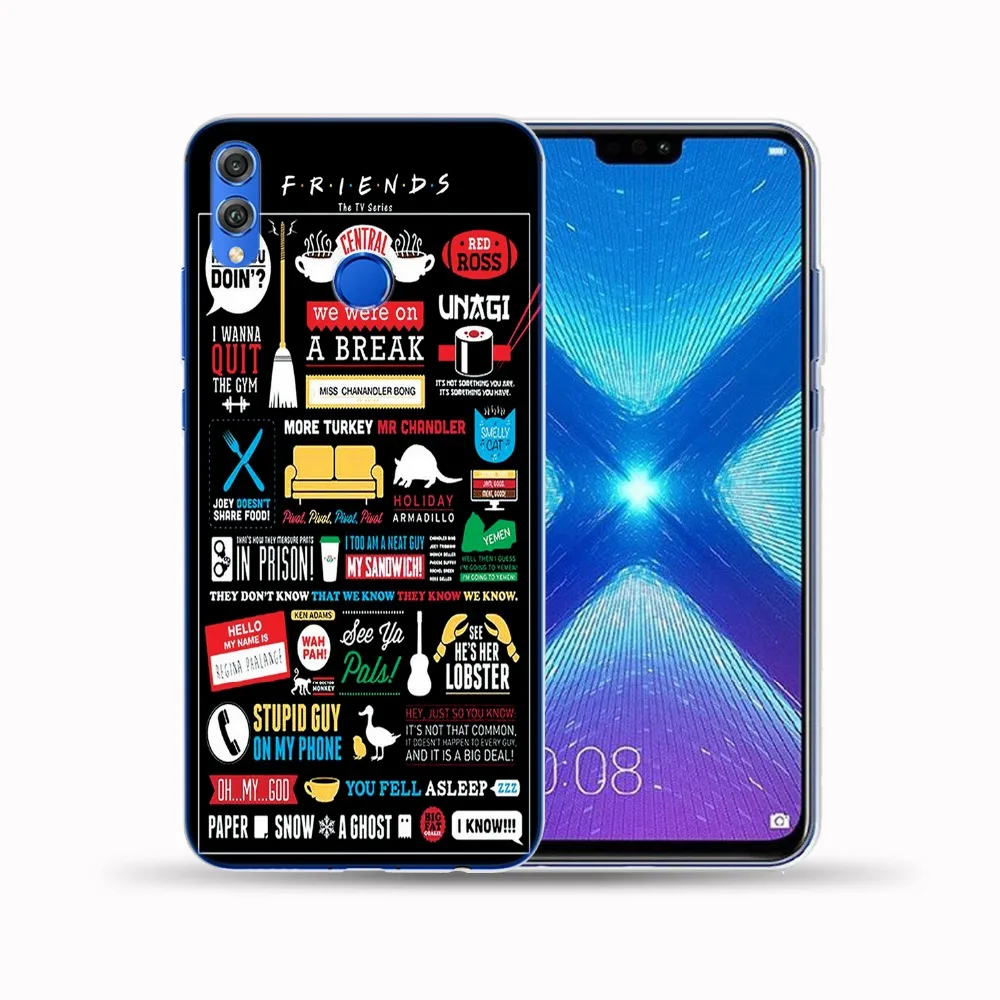 Чехол накладка из мягкого ТПУ для Huawei Honor 9 10 Lite 8X 6X Y5 Y6 II Y3 Y7 2017 Y9 2018 NOVA 3 3I 4|Бамперы| |