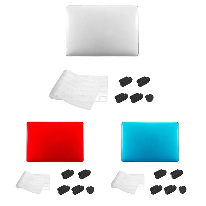 Чехол 3 в 1 для Apple MacBook Air A1932 2018 2019 прозрачный чехол + Защитная пленка клавиатуры из