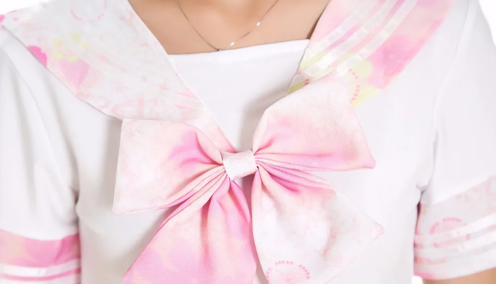 Матросская Униформа Сакура | Розовый и синий Школьная аниме косплей для девочек