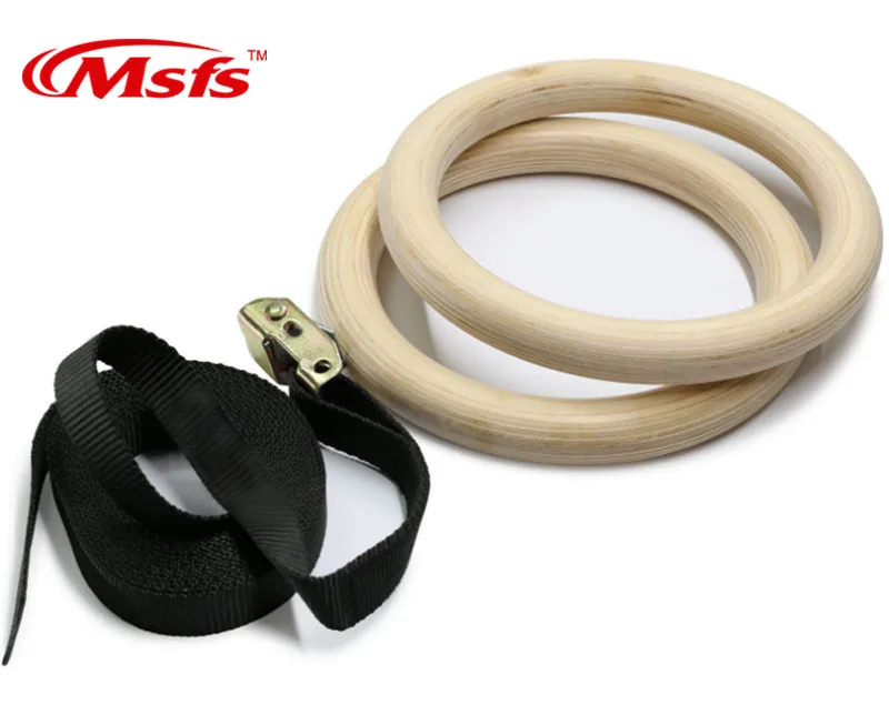 ABS деревянные гимнастические кольца с регулируемыми лямками для тренировок в