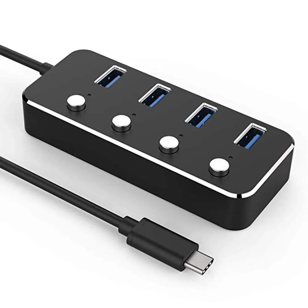 Usb-концентратор 4-портовый концентратор Leadzoe Type C разветвитель с индивидуальным