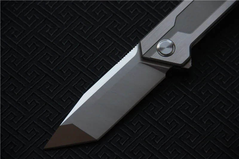 MIKER New folding knives D2 Satin blade ceramic ball bearing washer TC4 handle flipper Tanto Hunting knife EDC tools | Инструменты