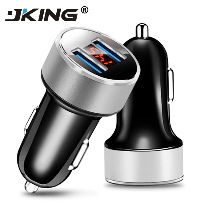 JKING двойной зарядное устройство USB адаптер 3.1A цифровой светодиодный дисплей