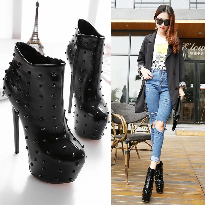 Европа 2017 осень и зима ультра штраф с взрыва сексуальные сапоги на высоком