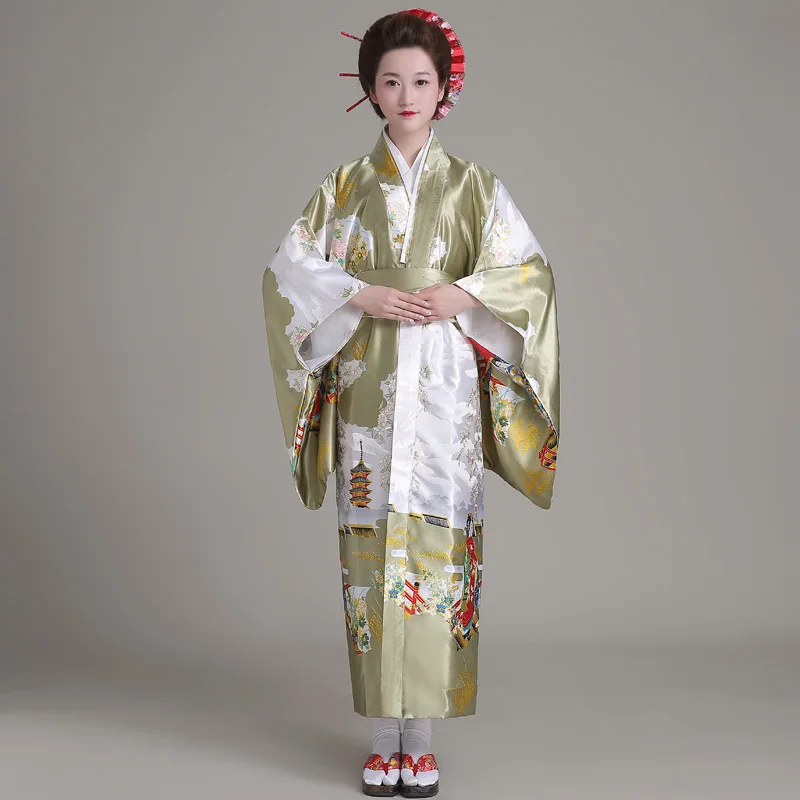 

Female Kimono Dress Yukata Long Robe Japanese Traditional Kimono Female Cosplay Lovelive Costume Japan Folk Dance Outfit DQL1411