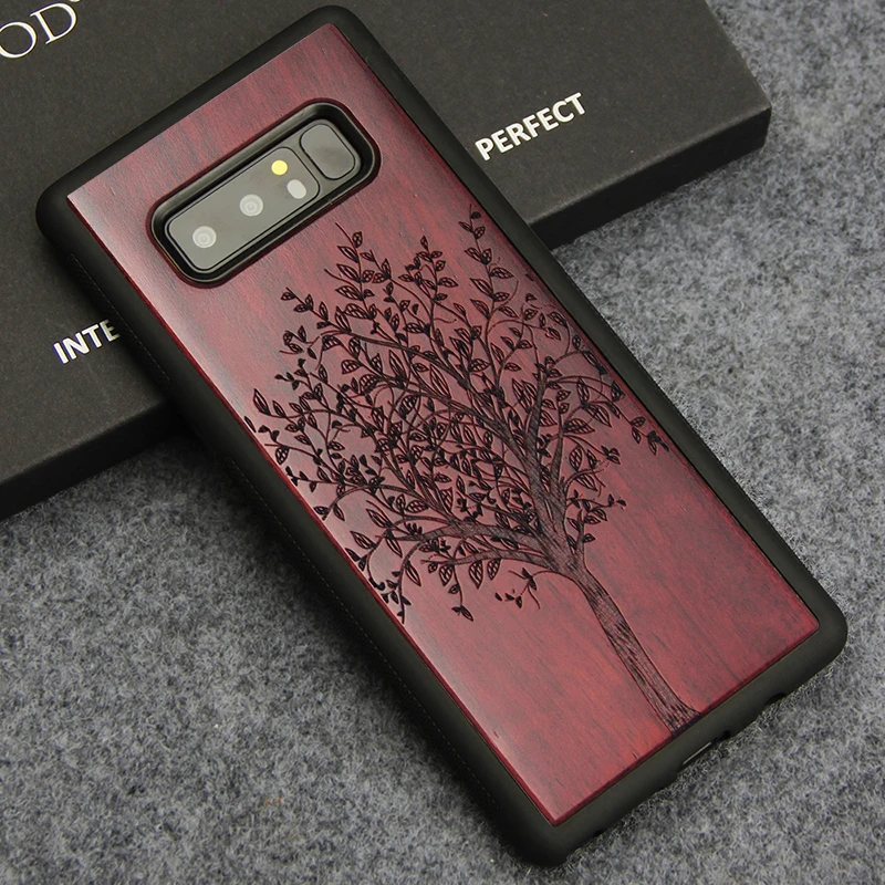 Чехол для samsung Note 8 Роскошный чехол с резьбой по дереву тотемное дерево цветок Galaxy