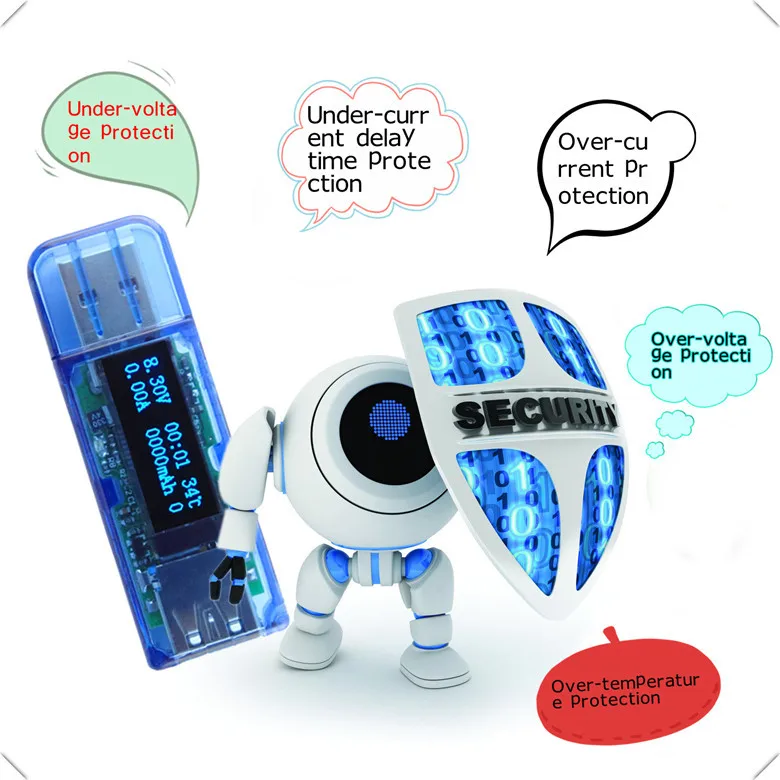 RD 10 шт. OLED USB 3.0 защита инструмента Вольтметр Амперметр Мощность Напряжение Ток