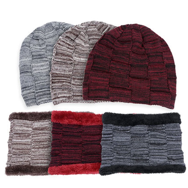 2018 новые мужские шапочки Повседневная Балаклава вязаная шапка модная Шея теплые