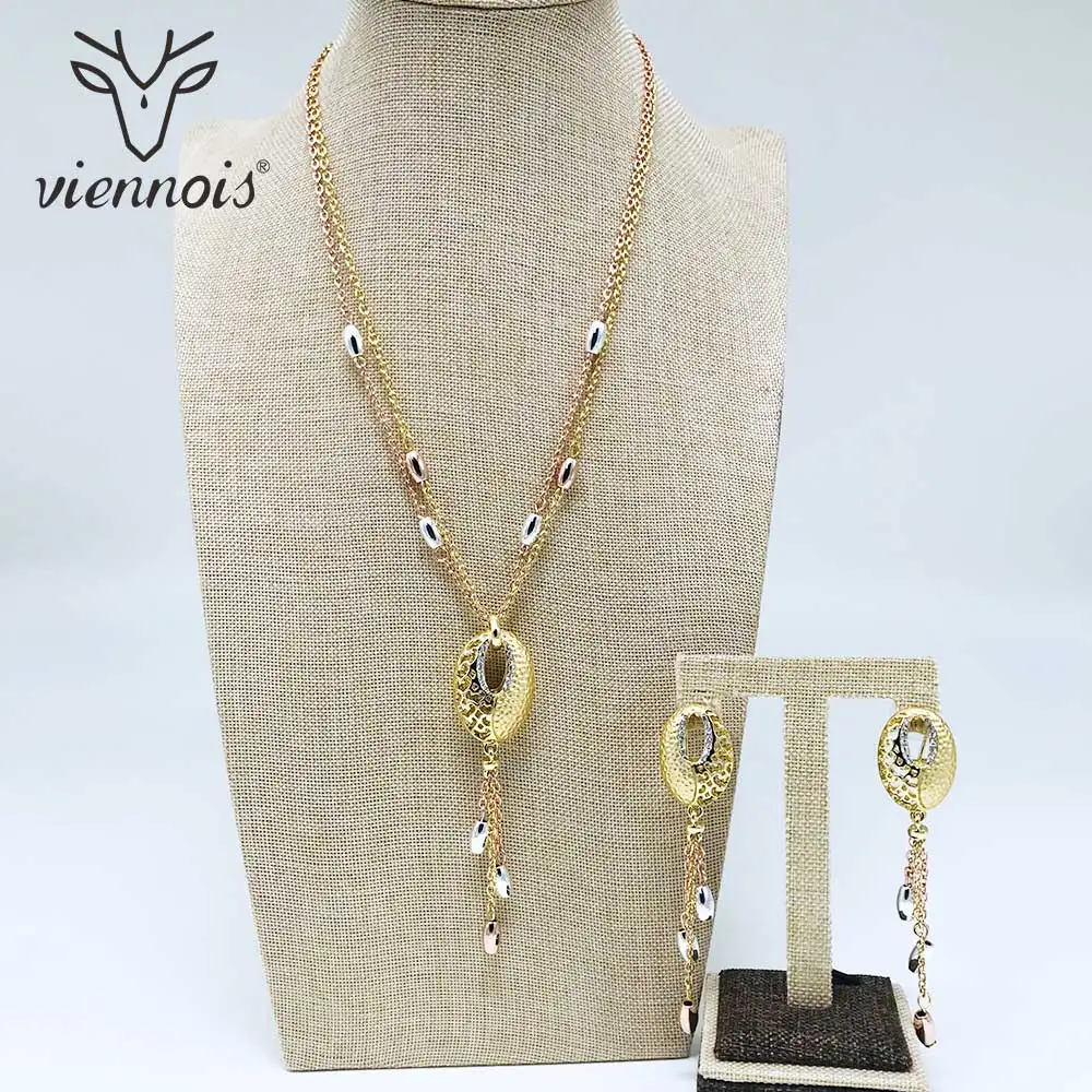 Viennois новинка золото/микс розовое золото серьги капли набор украшений для женщин
