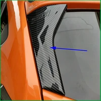 for subaru xv 2012 2016 abs carbon fibre print look exterior both side rear window spoiler triangle cover sticker trim car parts