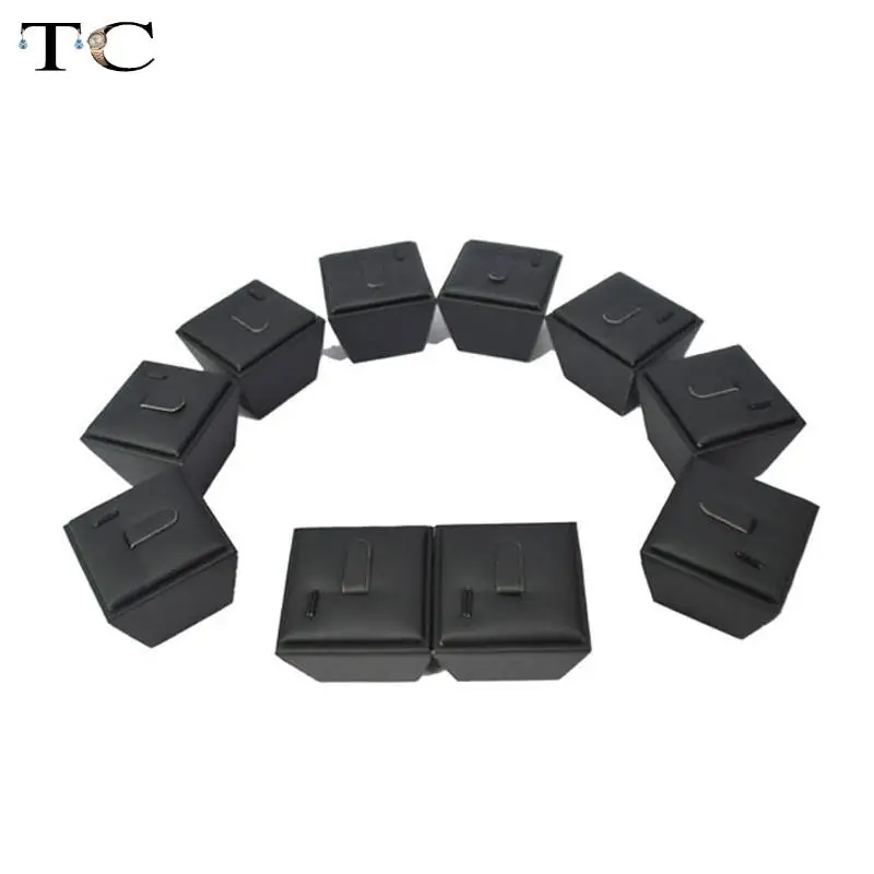 Новинка черная витрина для ювелирных изделий из искусственной кожи подставка