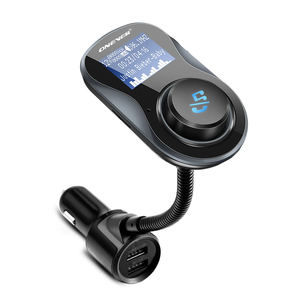 FM передатчик Bluetooth автомобильный комплект поддержка QC3.0 Быстрая зарядка TF карта U
