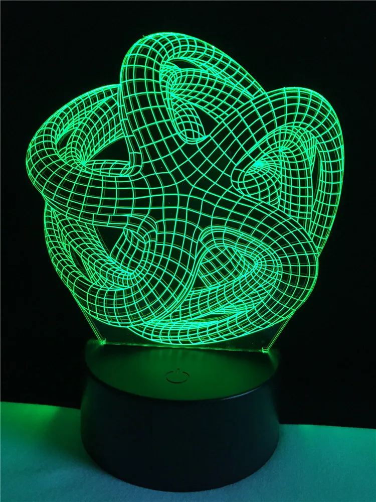 Новый уникальный абстрактный 3D 7 цветов градиентная визуальная Иллюзия