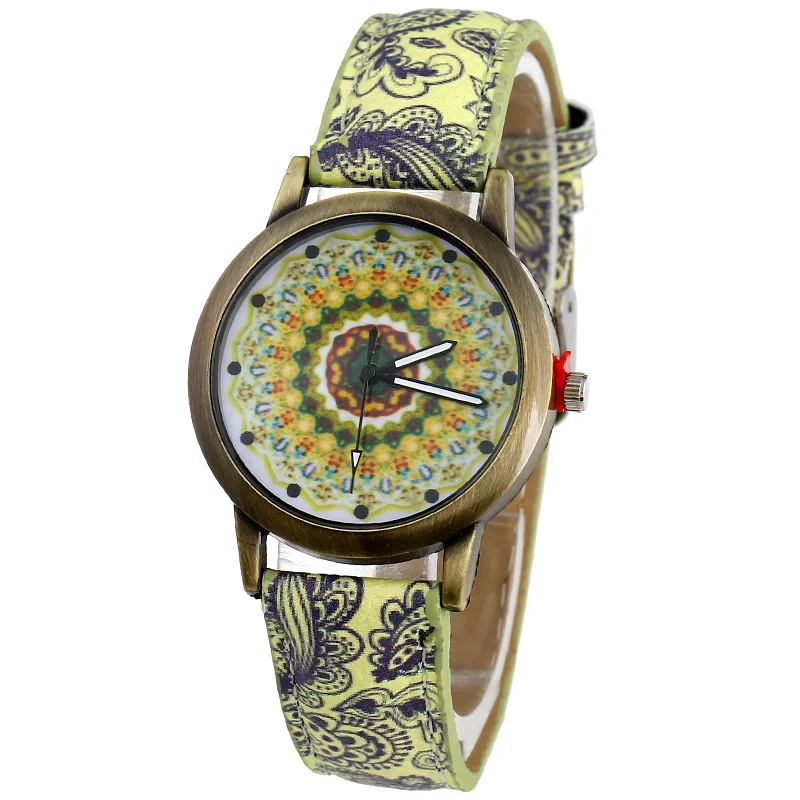 Женские часы с платиновым циферблатом Gnova арабские этнические модные ретро-часы