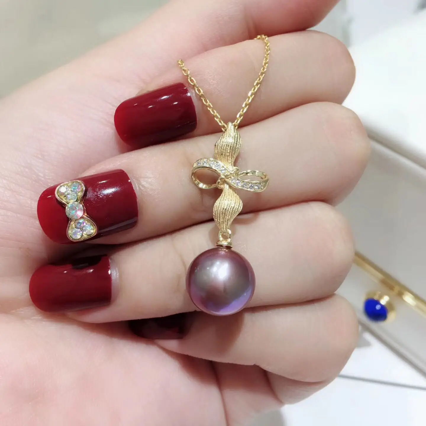S925 Sterling Silver Bowknot Pearl Pendant Accessory Women DIY Components Silver&ampGold Color 3Pcs/Lot | Украшения и аксессуары