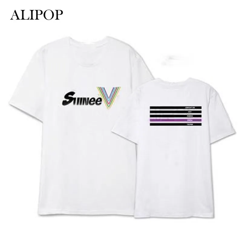 Футболка Youpop SHINee FIVE MINHO TAEMIN KEY Album повседневная хлопковая одежда для K POP футболка с
